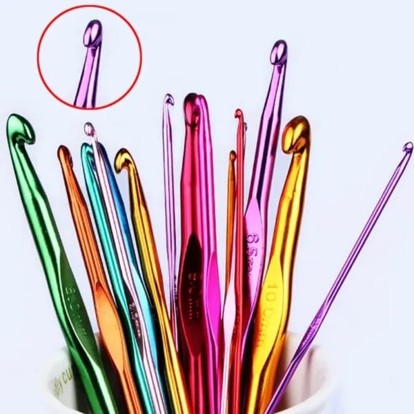 100 Pcs Crochet Kit with Hooks, Needles and Tools - Image 3